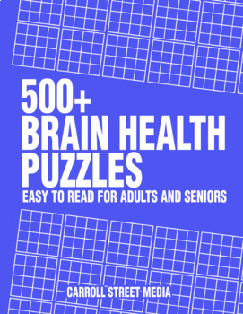 Preview of Brain Health Puzzles 500+ Printable Problem Solving Math Games
