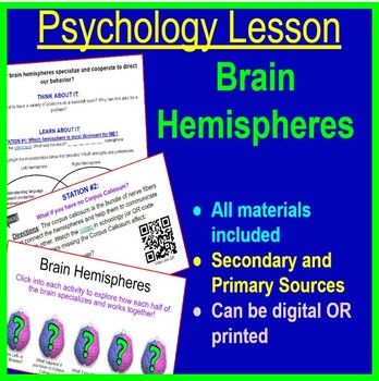 Preview of Brain Hemispheres- Complete Psychology Lesson