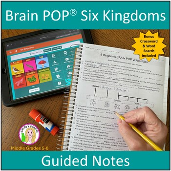 Preview of Brain POP 6 Kingdoms Guided Notes