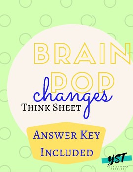Preview of Brain Pop: Changes Think Sheet/Guided Notes w/Answer Key