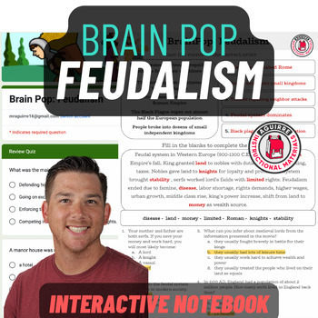 Preview of Brain Pop: Feudalism - Interactive Extension Activity - Early Middle Ages Unit