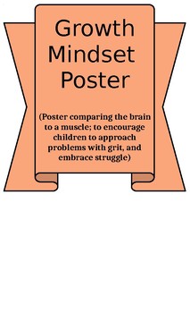 Preview of Growth Mindset Poster