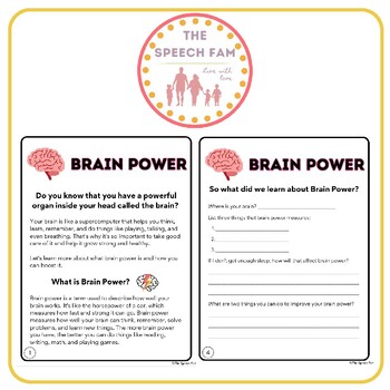 Preview of Brain Power & Body Power: Executive Functioning Tool