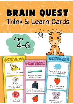Preview of Brain Quest Think & Learn Cards for Preschool. 4-6 age.