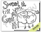 Brain Sweat Coloring Page - Growth Mindset Fun