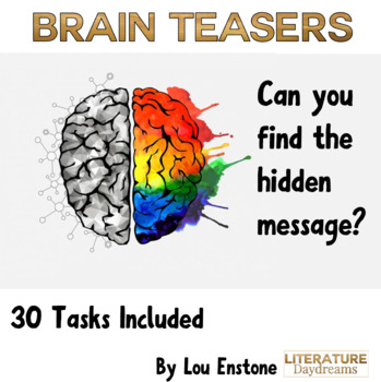 Preview of Brain Teasers Bell Ringers Growth Mindset