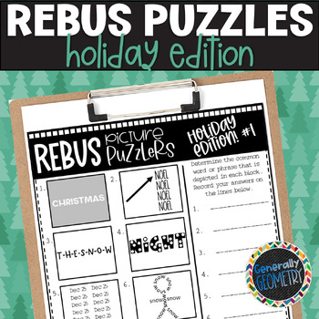 Preview of Christmas Brain Teasers and Logic Puzzles for Early Finishers