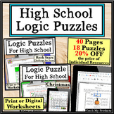 Brain Teasers for Teens | Logic Puzzle Worksheets Print or