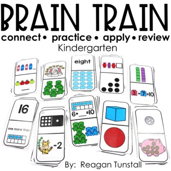Preview of Brain Train Math Dominoes Kindergarten