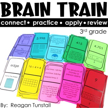 Preview of Brain Train Math Dominoes Third Grade