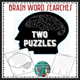 Brain Word Search Puzzles Printable and Digital Easel Activity