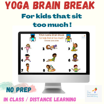 Preview of Brain break digital yoga game no prep