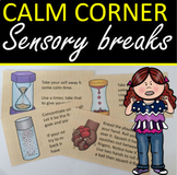 Calm Corner sensory brain breaks Sandy theme