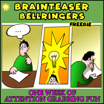 Preview of Brain teaser daily bell ringers FREEBIE for Middle School