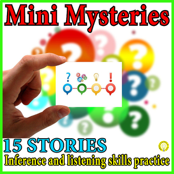 Preview of BRAIN TEASER MYSTERY SHORT STORIES FOR GRADES 9-12 Making inferences