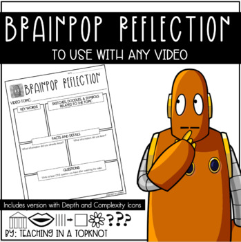 Preview of BrainPOP Reflection for ANY VIDEO