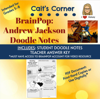 Preview of BrainPop: Andrew Jackson Doodle Notes