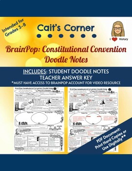 Preview of BrainPop: Constitutional Convention Doodle Notes