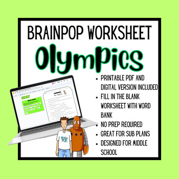 Preview of BrainPop: Olympics Handout (Printable and Digital Forms)