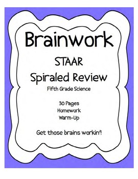 Preview of Science STAAR SPIRALED REVIEW fifth grade - 26 ASSIGNMENTS
