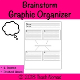 Brainstorm Web Graphic Organizer- 4 Boxes