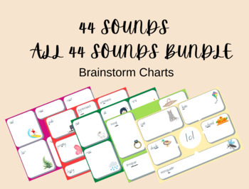 Preview of Brainstorm Worksheets Bundle All Sounds (44 sounds)