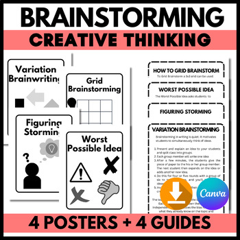 Preview of Brainstorming & Reflection Activities for Creative Thinking and Collaboration