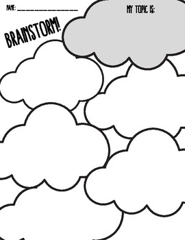 Preview of Brainstorming Cloud Worksheet