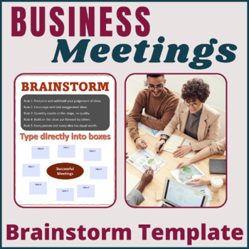 Preview of Business Meetings Brain Storm Template