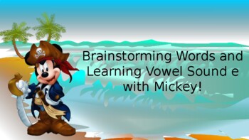 Preview of Brainstorming Words and Learning Vowel Letter E
