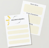 Brainstorming Worksheet Printables| ELA Graphic Organizer
