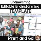 Brainwriting Template: A Brainstorming Tool for Admin, Tea