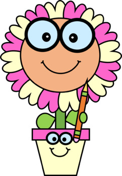 Brainy Flowers with a Pencil Clip Art by Clip Factory by Teacher's Take-Out