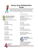 Brainy Zany Multiplication Songs