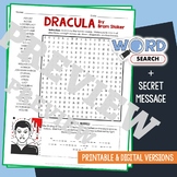 Bram Stoker DRACULA Word Search Puzzle Novel, Book Review 