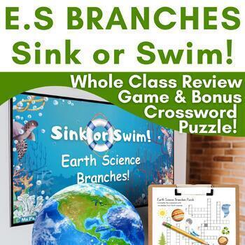 Branches of Earth Science Sink or Swim Review Game with Bonus