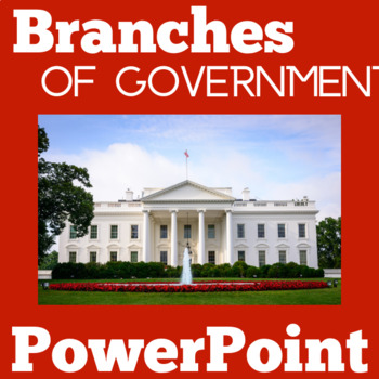 Preview of 3 THREE BRANCHES OF GOVERNMENT Activity PowerPoint Lesson 1st 2nd 3rd 4th Grade