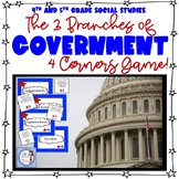 Branches of Government 4 Corners Game (3rd-5th grades)