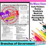 Branches of Government Activity: 3 Branches of Government 