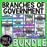 Branches of Government BUNDLE - Escape Room - Reading - Tr