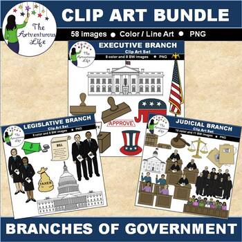 Preview of Branches of Government Clip Art Bundle