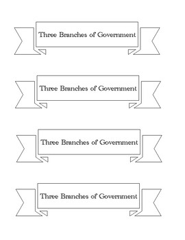 Preview of Branches of Government Craft