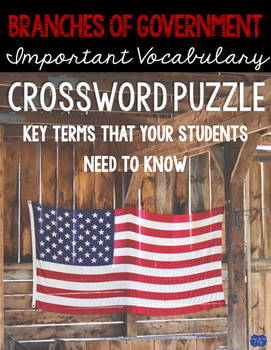 Government Crossword Worksheets Teaching Resources Tpt