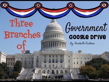 Preview of Branches of Government Distance Learning Lesson and Project in Google Drive