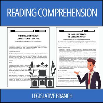 Preview of Branches of Government: Legislative Branch Reading Comprehension Passages