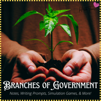 Preview of Branches of Government Notes, Games, and Writing Prompts