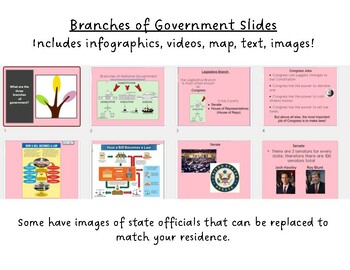 Preview of Branches of Government Power Point and Notes