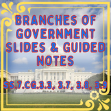 Branches of Government Slides & Guided Notes + BONUS Graph