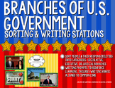 Branches of Government Sorting & Writing Activity