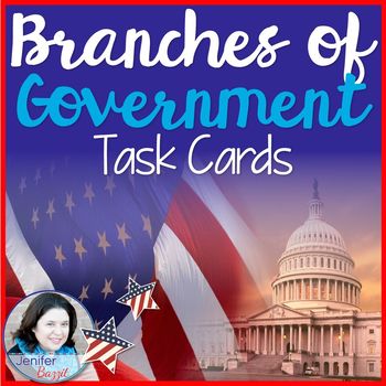 Preview of Branches of Government Task Cards: 5th Grade and Higher